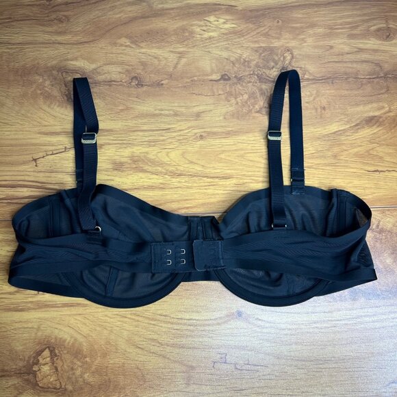 CUUP The Balconette‎ Mesh Bra Size 36B Black Underwire Sheer NEW - Picture 4 of 6